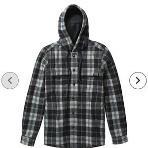 Prana Asgard Hooded Flannel Shirt - S - colour Nautical